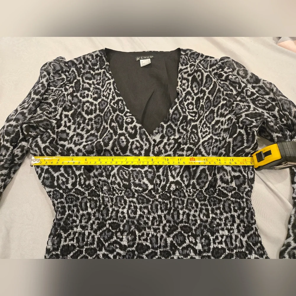 Leopard Print‎ Long Sleeve Dress